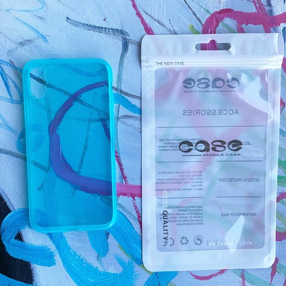 iPhone 6s Case Blue Clear Glossy Cover NEW - Picture 1 of 6